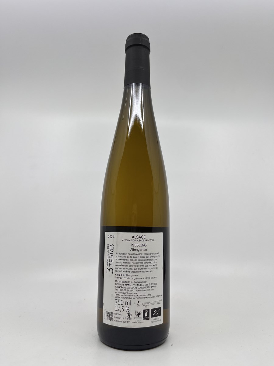 Vignoble des 3 terres AOC Alsace Riesling Altengarten
